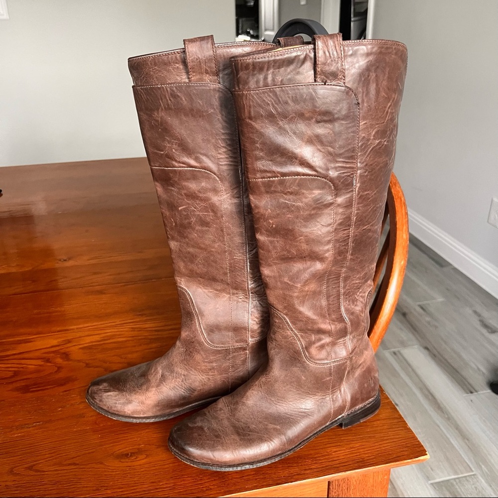 Frye Paige Leather Tall Riding Boots